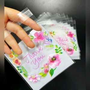 ✨️🤍 100 piece  clear plastic giftbag/ shipping supplies   7 x 7cm✨️🤍